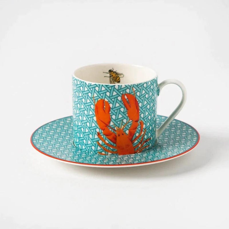 VITELLI DESIGN STUDIO Hazeran Lobster & Crab Porcelain Teacup - Image 1