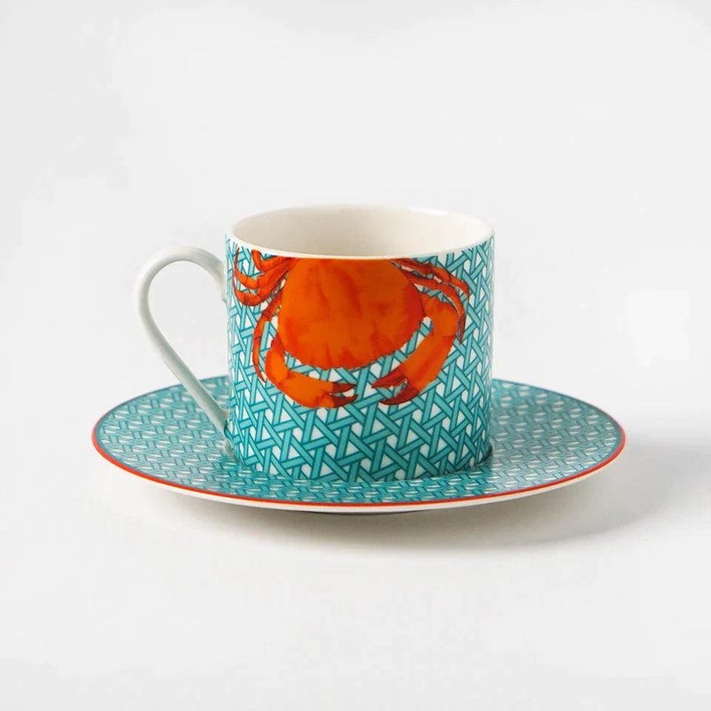 VITELLI DESIGN STUDIO Hazeran Lobster & Crab Porcelain Teacup - Image 2