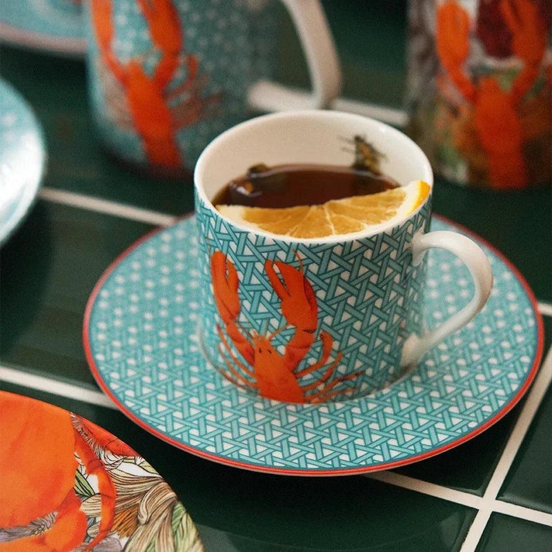 VITELLI DESIGN STUDIO Hazeran Lobster & Crab Porcelain Teacup - Image 3