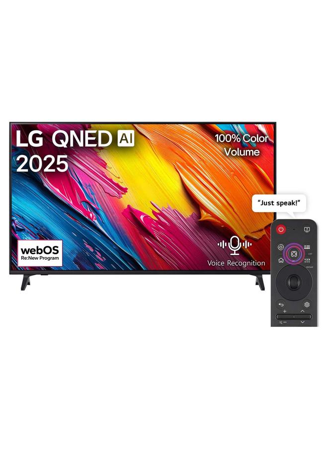55 inch LG QNED AI QNED70 4K Smart TV, 60Hz, AI Magic Remote, HDR10, webOS25, 伪7 AI Processor 4K Gen8, Model Year 2025 - 55QNED70A6A Black