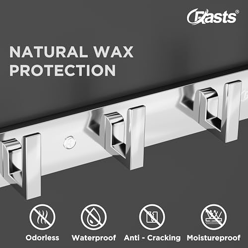 Crasts Aluminium Stainless Steel Cloth Hanger Wall Mounted with 6 Hooks for Bathroom/Kitchen,Door - Cloth Hanger/Towel Hanger/Keys Holder (2, Sliver) - Image 5