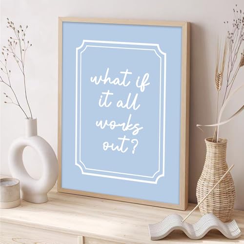 Shrandi 6 Pcs Blue Hydrangea Bow Canvas Wall Art How Lucky Are We Poster Prints Trendy Striped Coquette Paintings Pictures Sage Green Coastal Preppy Aesthetic Wall Decor for Girl Room Bedroom Living Room Office Dorm Apartment 8x10 Inch Unframed - Image 4