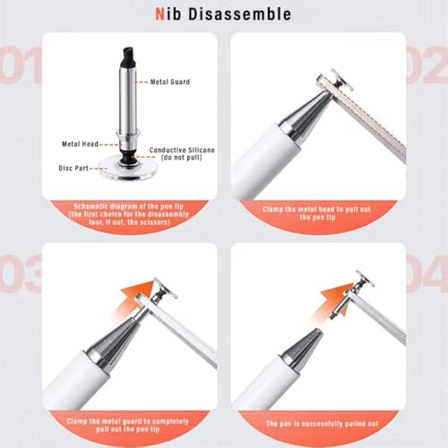 GadgetBite Stylus Pen for Android Tablet & iOS All Touchscreen Devices Capacitive Universal Smart Pen Pencil with Fine Point Disc Tip Lightweight Metal Body and Magnetic Cover for Mobile Phone iPad Tab - Silver - Image 3