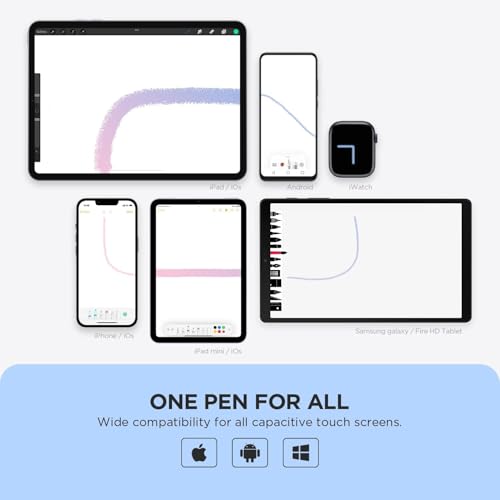 GadgetBite Stylus Pen for Android Tablet & iOS All Touchscreen Devices Capacitive Universal Smart Pen Pencil with Fine Point Disc Tip Lightweight Metal Body and Magnetic Cover for Mobile Phone iPad Tab - Silver - Image 4