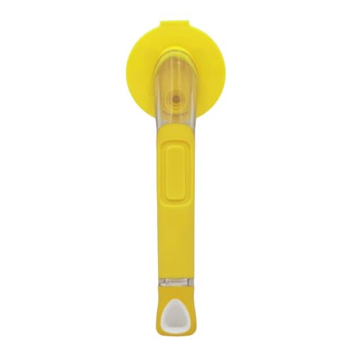 Smilyeez The Original Smiling Handle with Soap Dispensing for Scrub Daddy (Reg. TM) Sponge and Scrub Moji Sponge (Yellow) - Image 2
