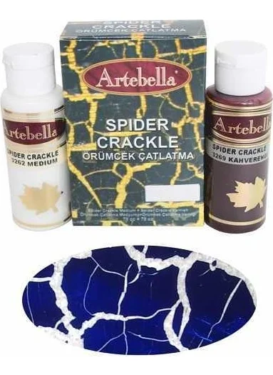 Artebella Spider Cracking 3270 BLUE 70 cc Medium + 70 cc varnish