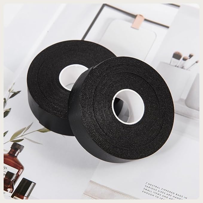 Lunamoon 2 Rolls Eyelash Tape Eyelash Extension Tape Eyelash Tape Lash Tape Eyelash Tape for Eyelash Extension Black