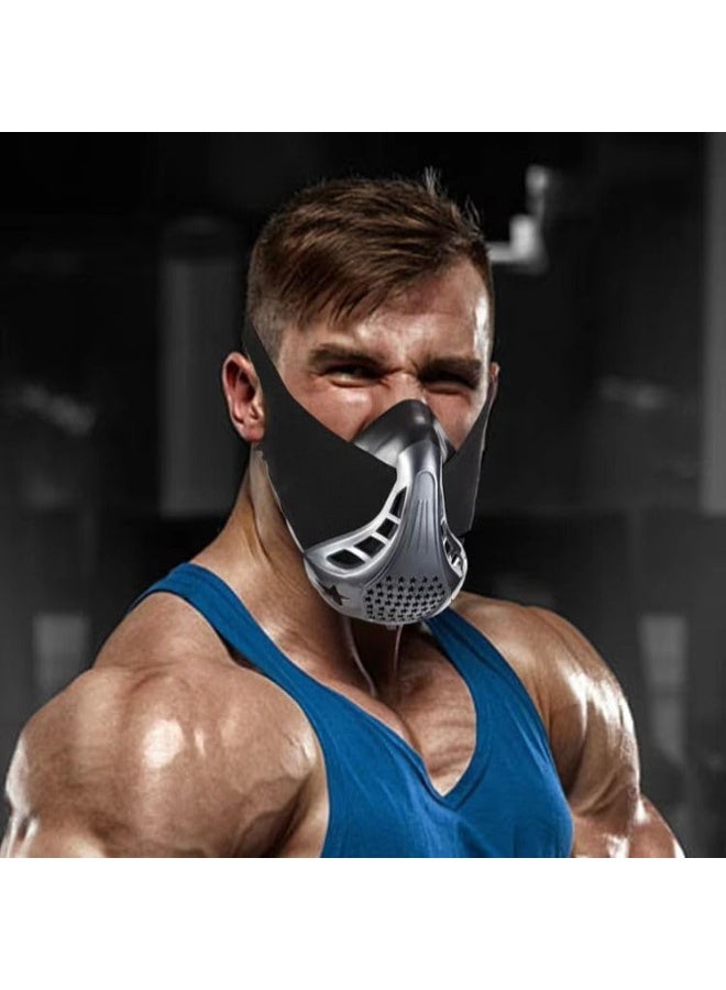 سبورت كيو ماسك تدريبات التنفس متعدد المستويات من SportQ | محاكاة المرتفعات لزيادة السعة الرئوية والتحمل | مقاومة قابلة للتعديل – للرياضة والجيم والجري - Image 2