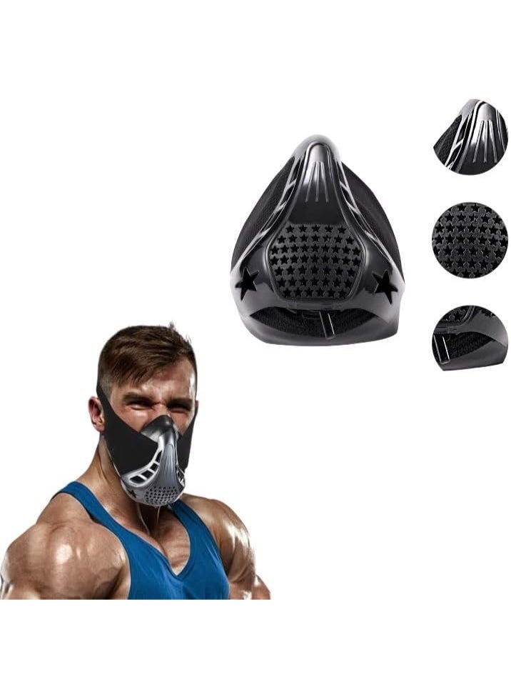 سبورت كيو ماسك تدريبات التنفس متعدد المستويات من SportQ | محاكاة المرتفعات لزيادة السعة الرئوية والتحمل | مقاومة قابلة للتعديل – للرياضة والجيم والجري - Image 1