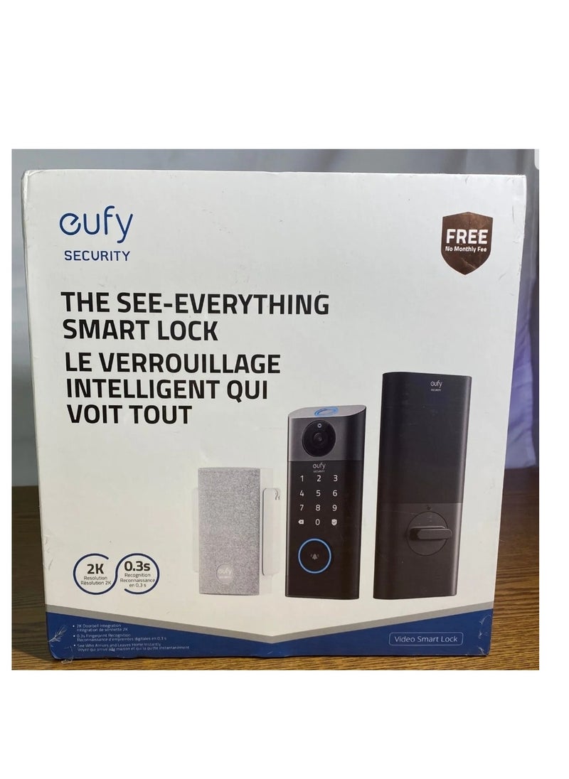 eufy Video Smart Lock S330, 3-in-1 Camera+Doorbell+Fingerprint Keyless Entry ,BHMA, WiFi Door Lock,App Remote Control,2K HD,Doorbell Camera with Chime,No Monthly Fee,SD Card Required  - Image 2