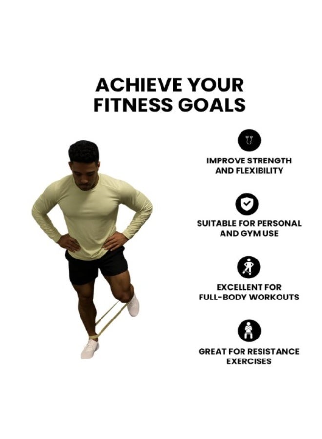 جوت  طقم أحزمة مقاومة صغيرة فاخرة من G.O.A.T - 5 مستويات مقاومة للأرداف والساقين - حلقات قماشية غير قابلة للانزلاق للتمارين المنزلية والبيلاتس والعلاج الطبيعي (متعددة الألوان) - Image 4