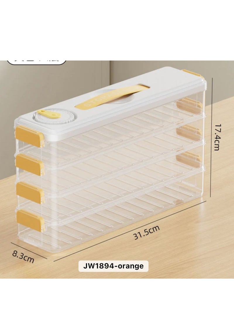 Generic Dumpling Storage Containers with Non-Stick Lids Bottom Slit Dumpling Box Dumpling Box Stackable Storage Box Clear Dumpling Box 