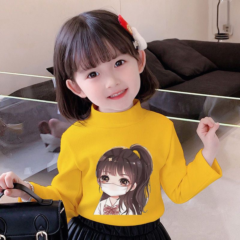 Y2367# Girls Long Sleeve T-Shirt Autumn New Cuhk Children'S Western Style Cotton Children'S Comfortable All-Match T-Shirt Top Tide - Image 1