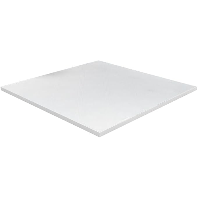 DECORATIVE GYPSUM FALSE CEILING TILE | ULTRA-THIN 595X595X7MM DESIGN | PACK OF 8 PCS WHITE FLORAL, ITEM CODE 573 - Image 1