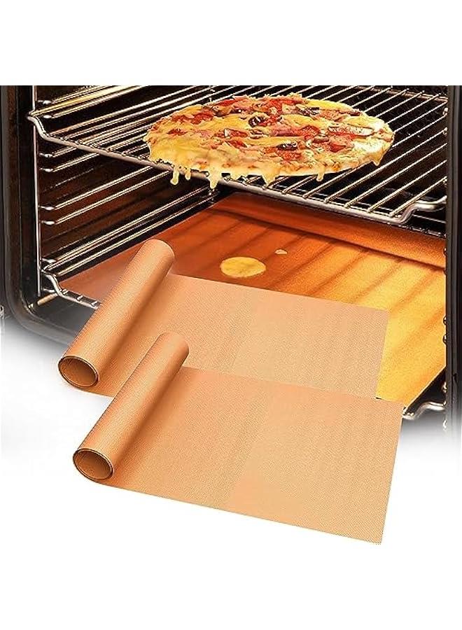 2  Large Oven Liners for Bottom of Oven BPA and PFOA Free15.7x23.6NonStick Oven Liners Barbecue Grill Mat Baking Sheet Reusable WashableKitchen Friendly Cooking Accessory - Image 1