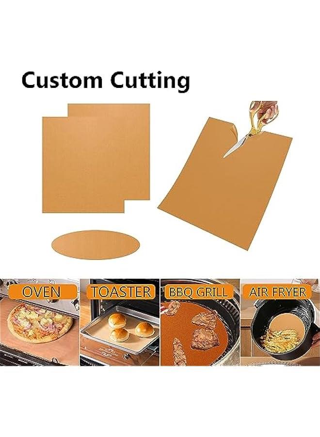 2  Large Oven Liners for Bottom of Oven BPA and PFOA Free15.7x23.6NonStick Oven Liners Barbecue Grill Mat Baking Sheet Reusable WashableKitchen Friendly Cooking Accessory - Image 3