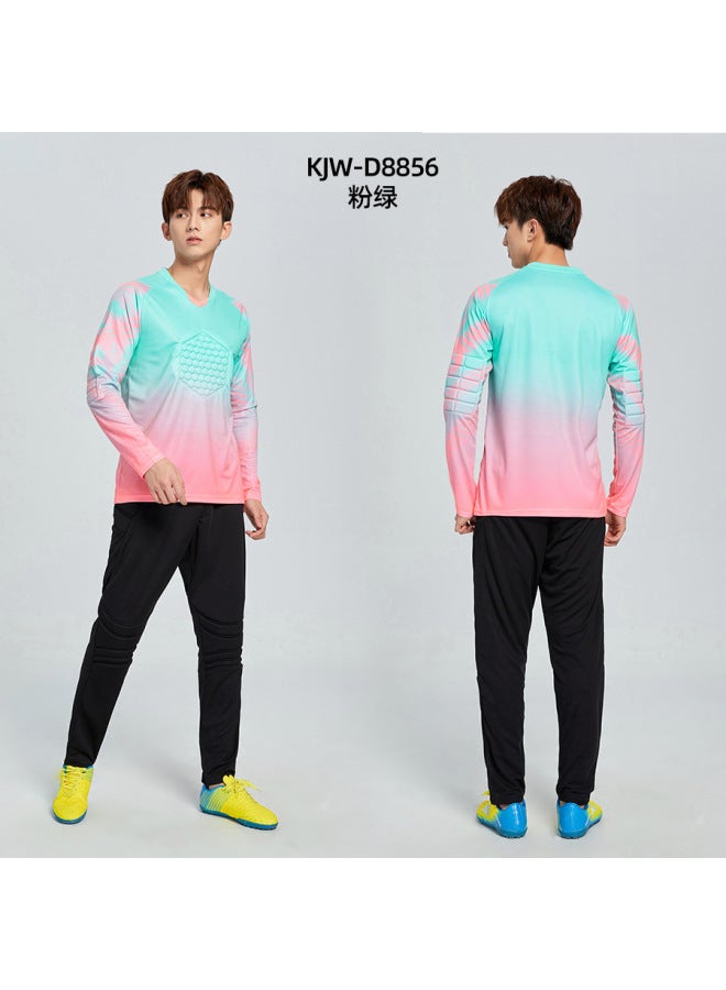 D8856 Pink Green (suit) Football Jersey - Image 1