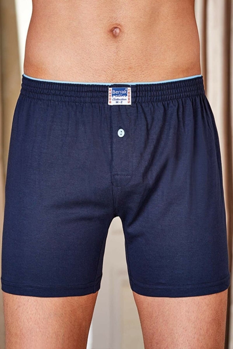 Berrak 10 Pieces Navy Blue Color Towel Waist Boxer