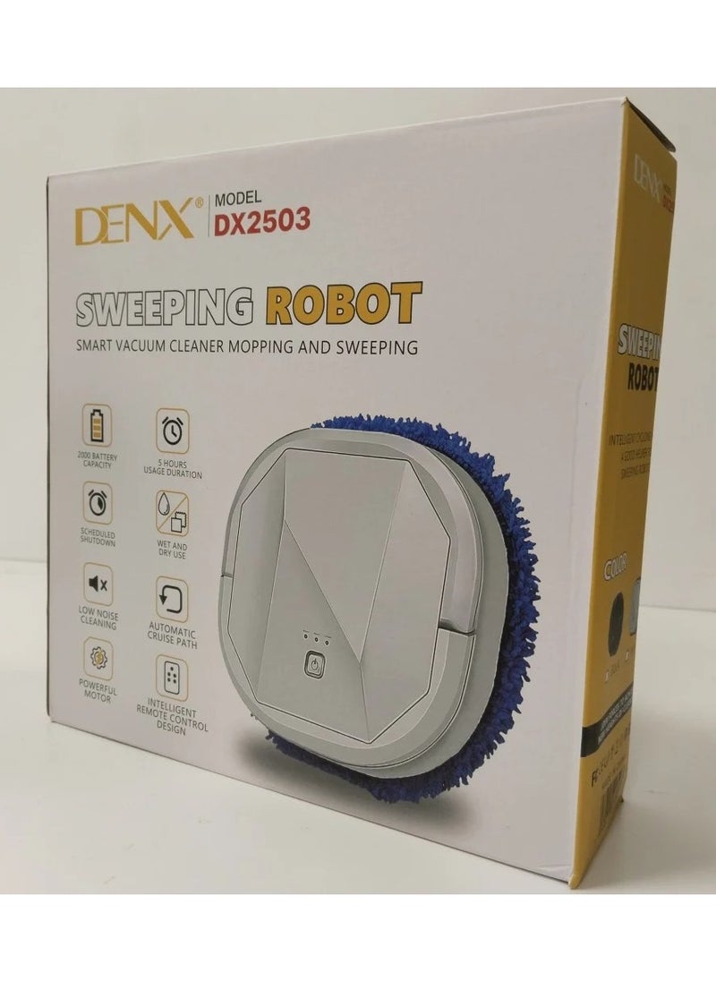 Denx - 2 in 1 Robot Vacuum Cleaner For Dry And Wet Cleaning With 360 Degree Rotation, Easy To Carry And Rechargeable - Image 1