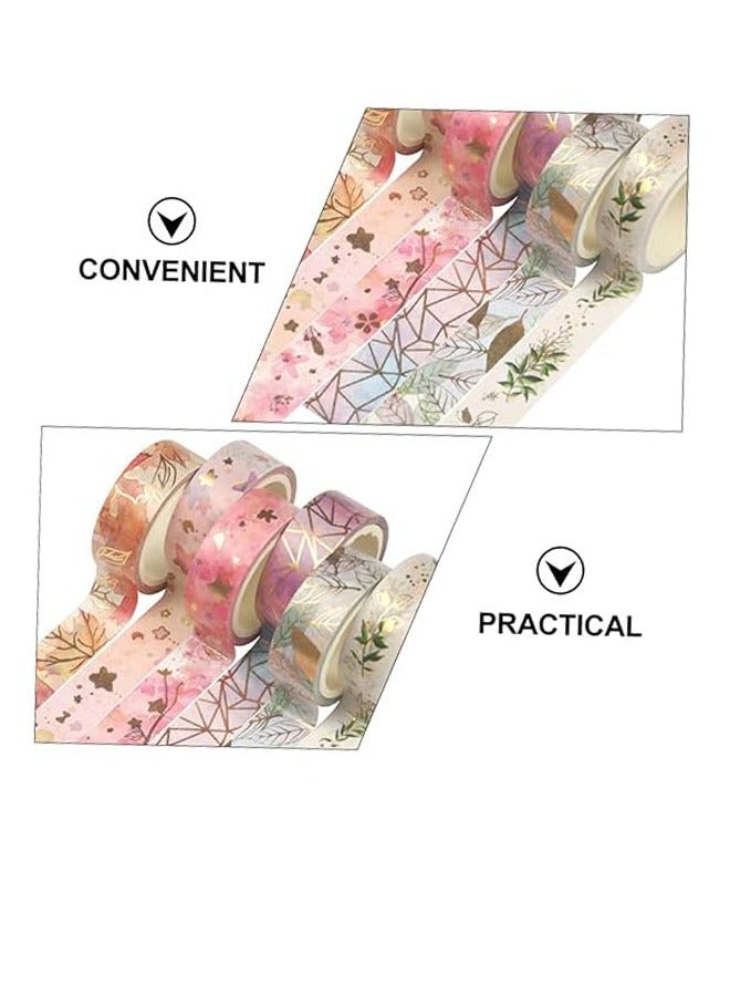 Organizer 6 Rolls Gold Tape Set, Wide gold foil Masking Tape Decorative for Arts, DIY Crafts, Journal Supplies, Planners, Scrapbook, Card / Gift Wrapping 15mm ( Beauty of Nature ) - Image 4