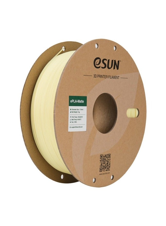 إي صن eSUN خيوط طابعة PLA ثلاثية الأبعاد غير لامعة مطورة، PLA 1.75 مم، دقة الأبعاد +/- 0.05 مم، 1 كجم بكرة (2.2 رطل) خيوط للطابعات ثلاثية الأبعاد، أصفر اللوز - Image 1