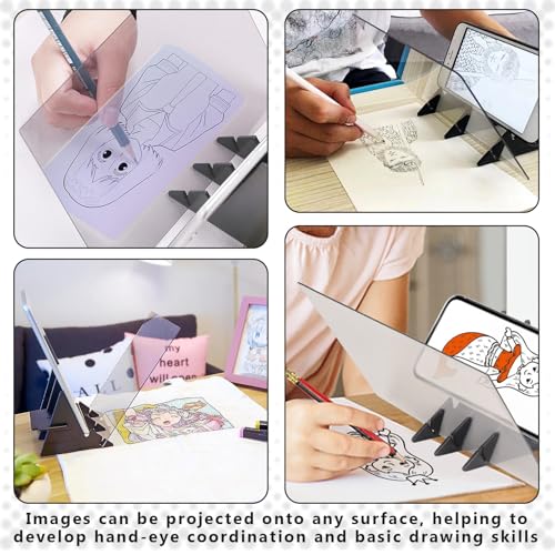 hinbkenla Optical Drawing Board Projector,Tracing Projector,Optical Image Drawing Board,Art Projector For Tracing,Portable Image Tracing Board,Drawing Projector For Kids Artist Students Beginners Sketch Wizard - Image 5