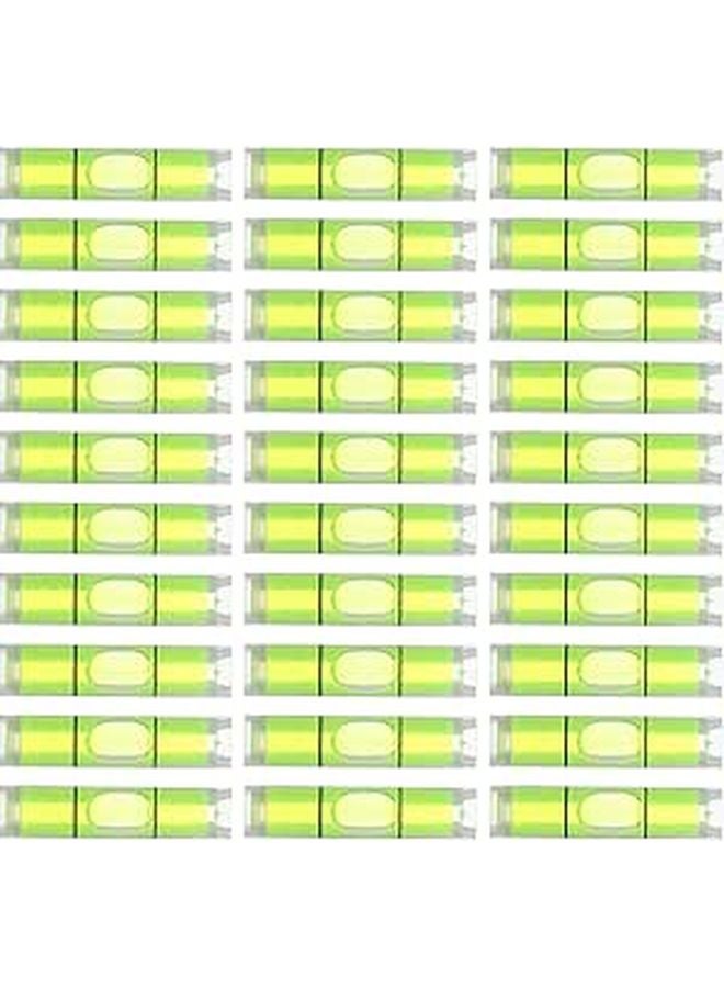 50 Pcs Mini Bubble Level Tool 8x35mm Fluorescent Horizontal Ruler for Picture Frames RV Trailer - Image 1