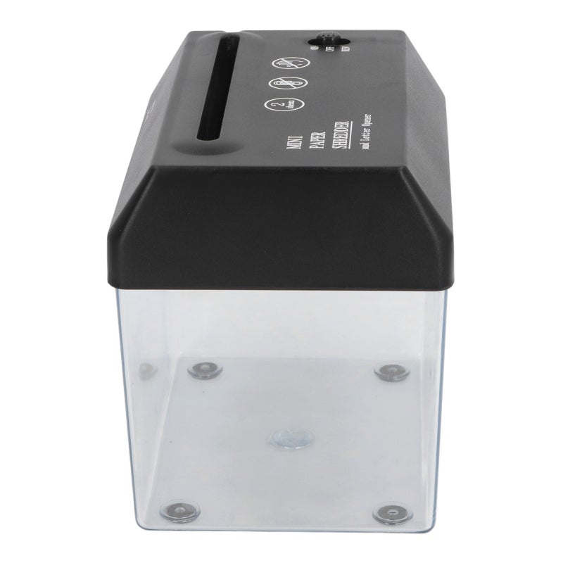 Desktop Paper Shredder 4.84 Inch Entry 0.14 Inch Strip Cut - Portable Handle Mini Shredder for Office Home School Use - Image 5
