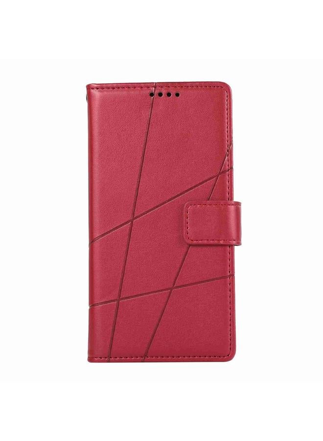 Zaboon Case For iPhone 12 Pro Max PU Genuine Leather Texture Embossed Line Phone Case - Image 2
