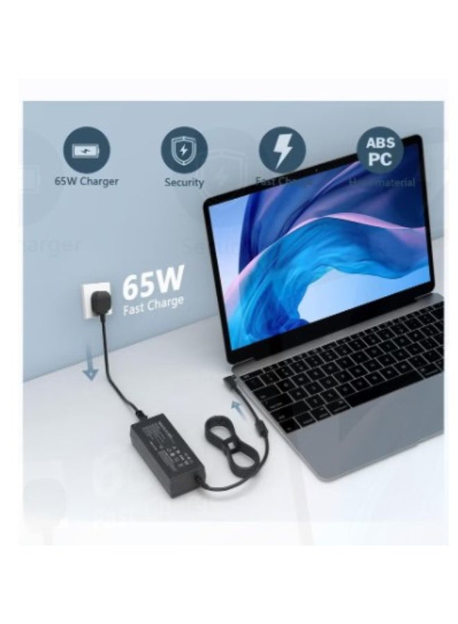 Terabyte 65W Laptop Charger for Toshiba Satellite C50 C55 C655 C675 C850 C855 C855D C875 P50 L50 L55 L55D L75 L300 L305 PA3917U-1ACA PA3714U-1ACA PA5035U-1ACA 19V 3.42A AC Adapter for Toshiba Laptop[5.5x2.5mm] - Image 2