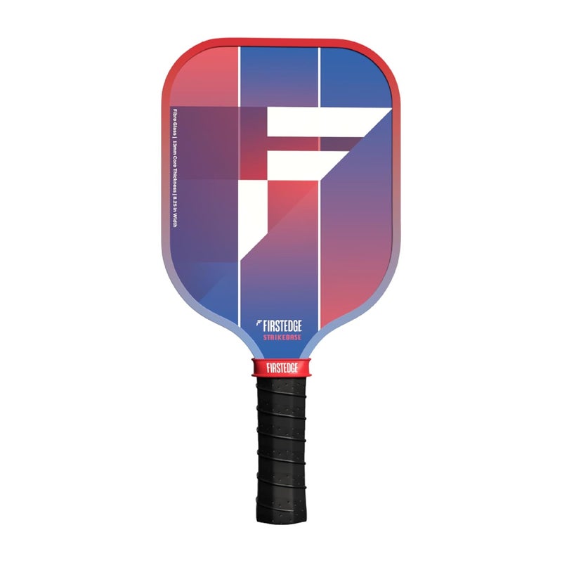 FIRSTEDGE StrikeBase Fibreglass Pickle Ball Racket | Wide Body Pickleball Paddle | Grit Painted Surface | Dual-Tone Edge Guard | Lightweight (Storm Blue) - Image 1