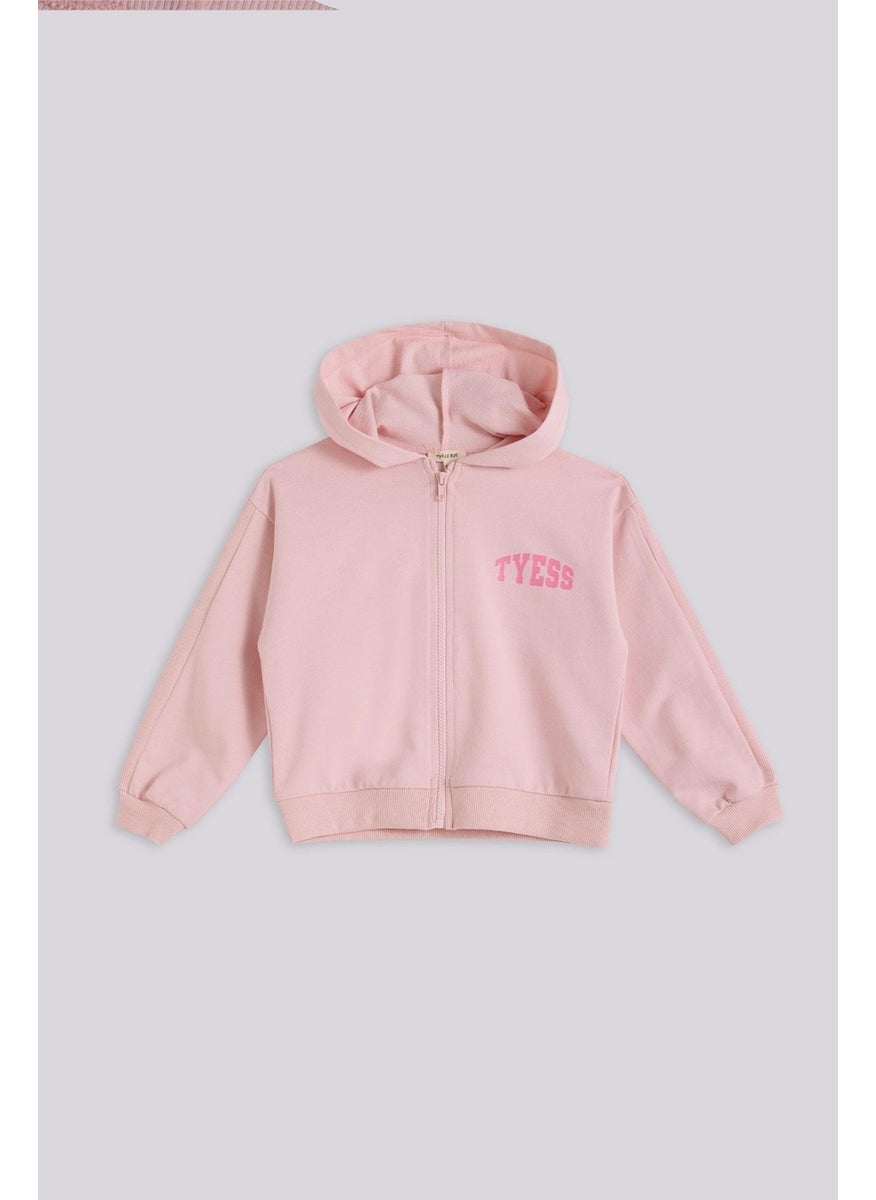 Tyess Basic Bg Store Girl Pink Tracksuit Top  - Image 1