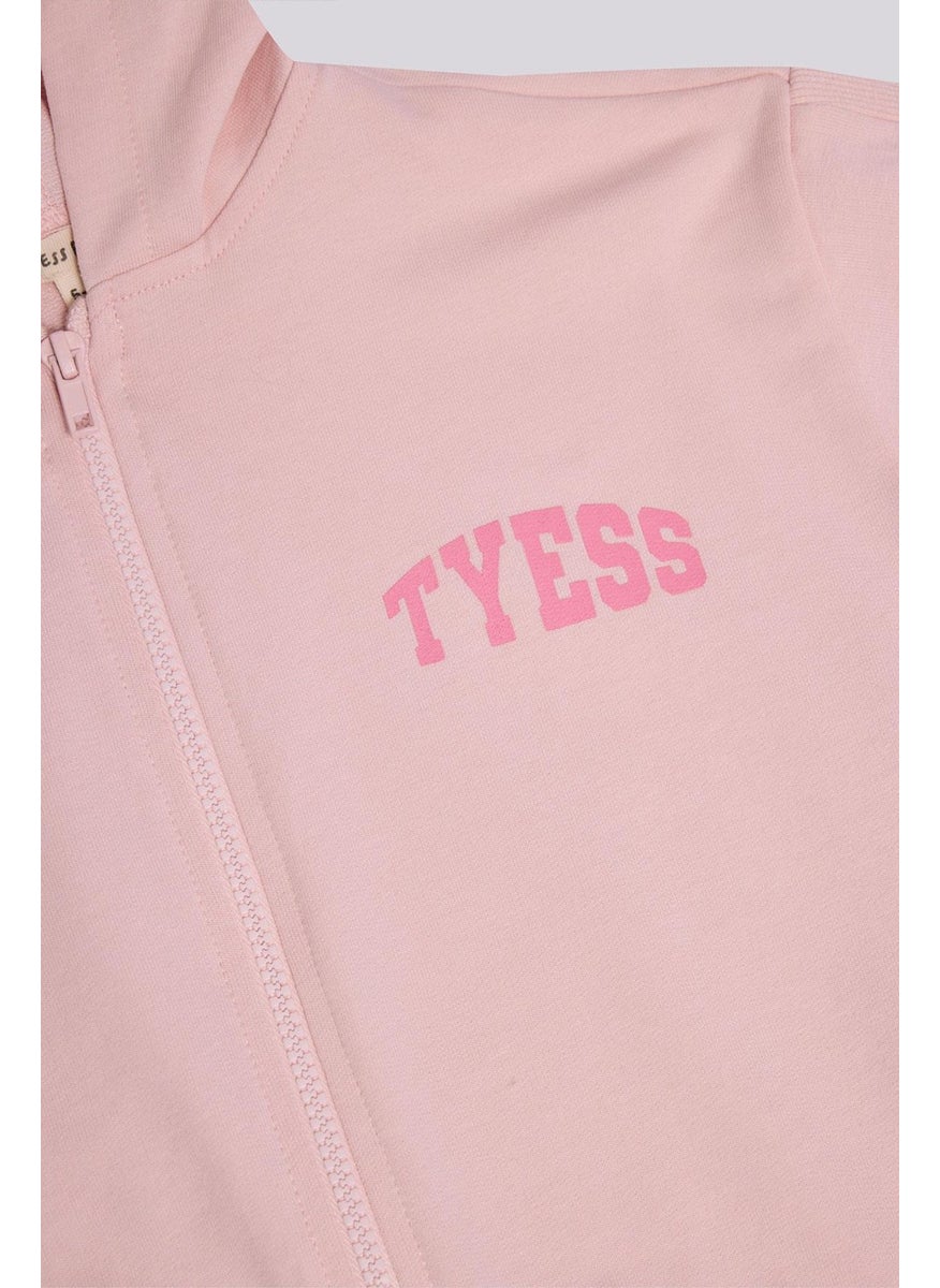 Tyess Basic Bg Store Girl Pink Tracksuit Top  - Image 3