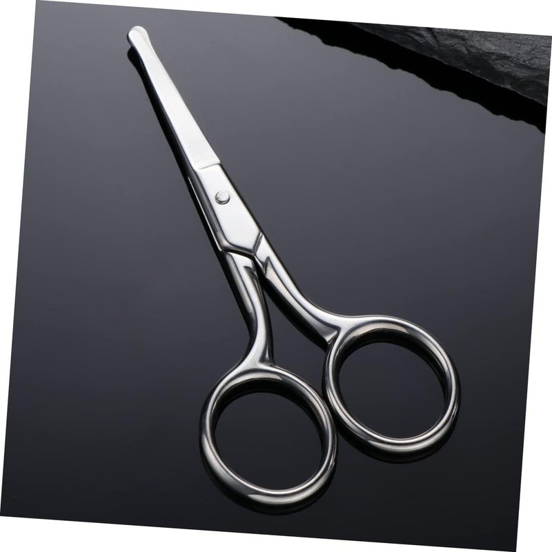 Outanaya Facial Hair Scissors Round Head Eyebrow Trimmer Nose Hair Scissor Barber Scissors Safety Scissor - Image 2