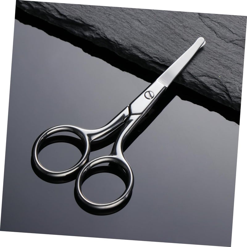 Outanaya Facial Hair Scissors Round Head Eyebrow Trimmer Nose Hair Scissor Barber Scissors Safety Scissor - Image 1
