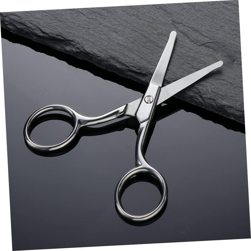 Outanaya Facial Hair Scissors Round Head Eyebrow Trimmer Nose Hair Scissor Barber Scissors Safety Scissor - Image 4