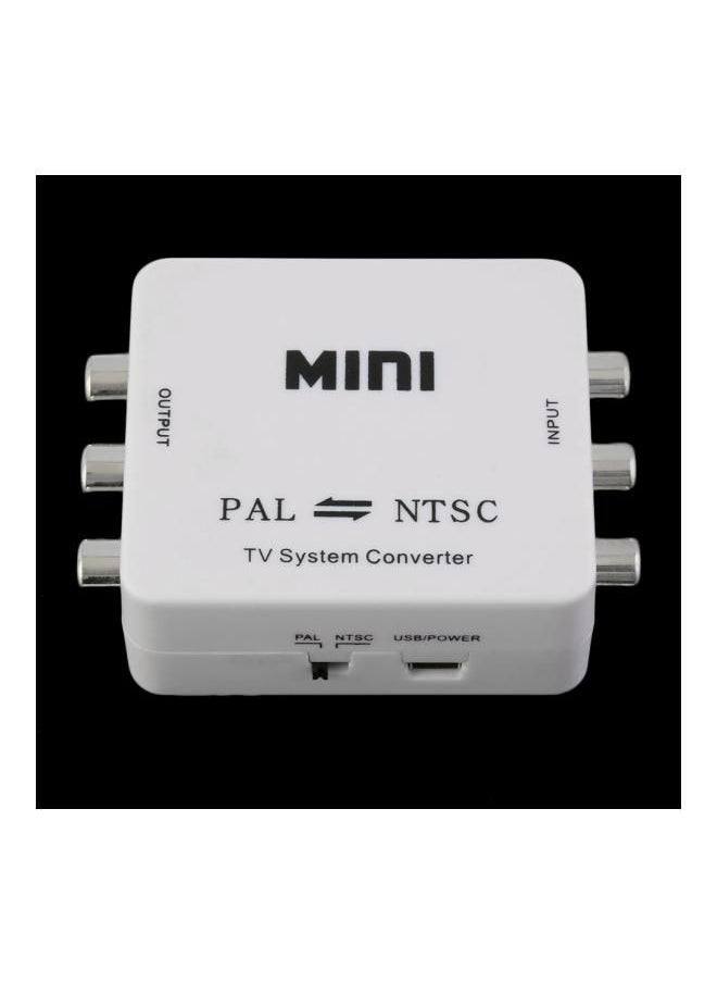 NIBEMINENT - Mini PAL To NTSC Converter Adapter With Data Cable White - Image 1