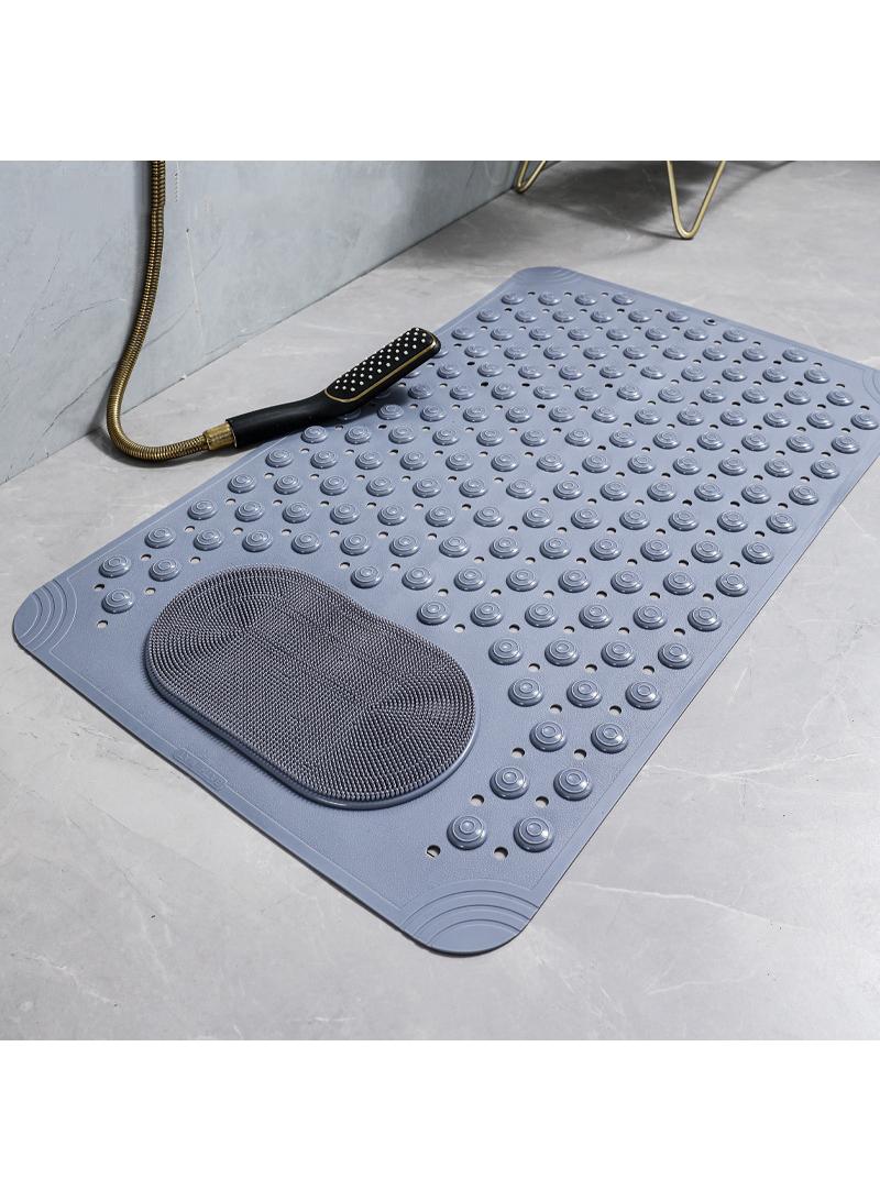 Bathroom anti slip massage mat, waterproof bathroom, hotel toilet floor mat, gray 50 * 80cm - Image 1
