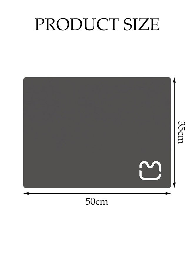 DUNISO حصيرة طعام الحيوانات الأليفة، حصيرة ماصة للكلاب لطعام وماء، حصيرة تغذية غير قابلة للانزلاق، إكسسوارات الكلاب، مستلزمات الحيوانات الأليفة، 35*50 سم - Image 2