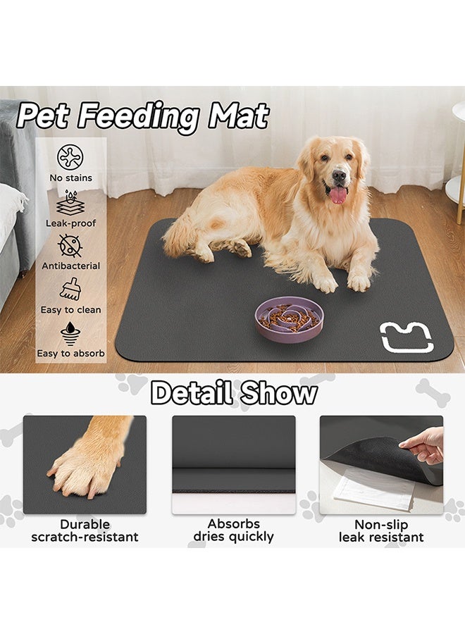 DUNISO حصيرة طعام الحيوانات الأليفة، حصيرة ماصة للكلاب لطعام وماء، حصيرة تغذية غير قابلة للانزلاق، إكسسوارات الكلاب، مستلزمات الحيوانات الأليفة، 35*50 سم - Image 4