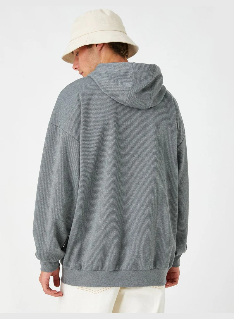 KOTON Oversized Printed Hoodie