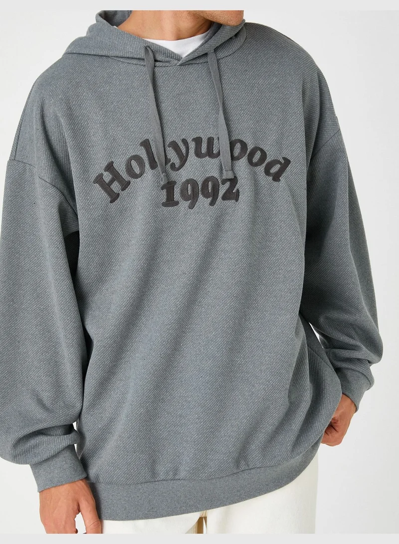 KOTON Oversized Printed Hoodie