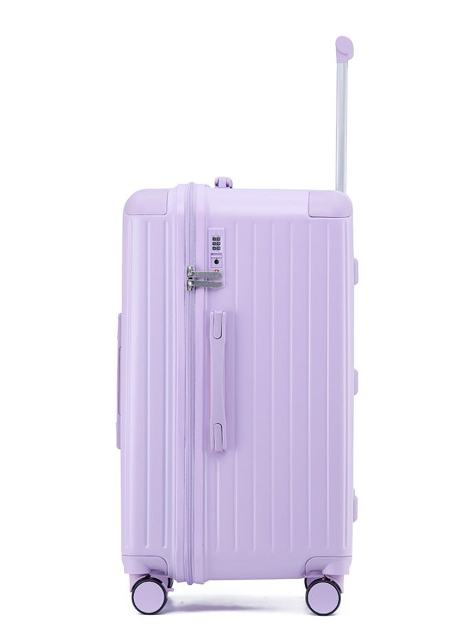 LIGHTGO 7610 purple suitcase ABS mix PC Suitcase Trunk case check in luggage 27inch with TSA travel case - Image 4