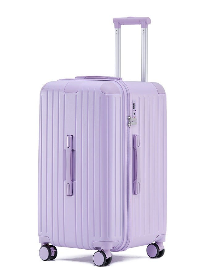 LIGHTGO 7610 purple suitcase ABS mix PC Suitcase Trunk case check in luggage 27inch with TSA travel case - Image 1