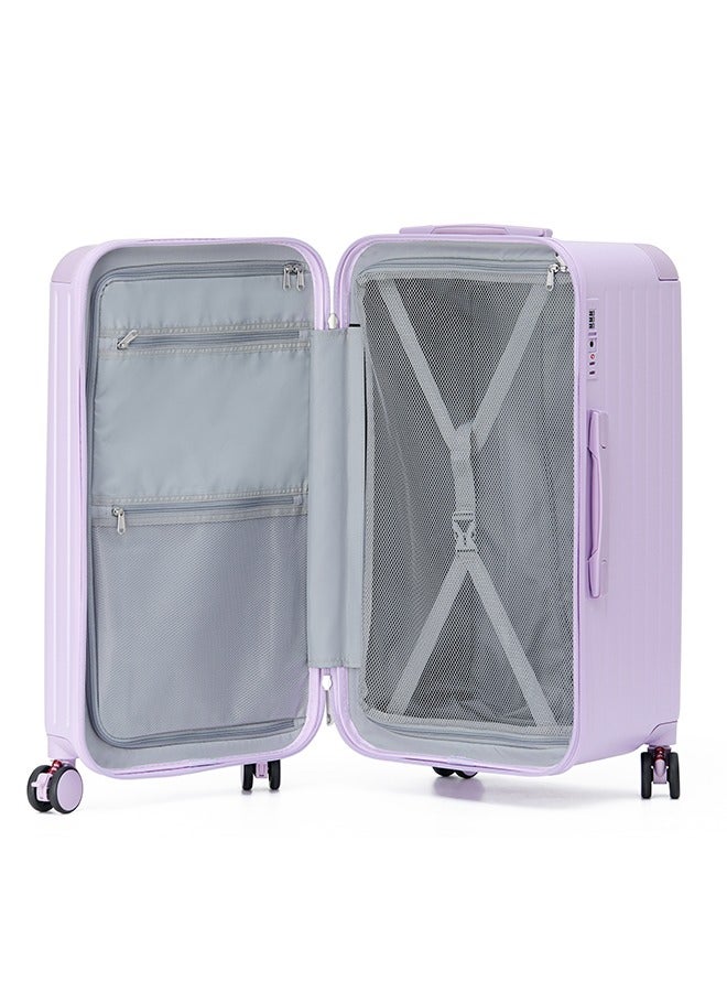 LIGHTGO 7610 purple suitcase ABS mix PC Suitcase Trunk case check in luggage 27inch with TSA travel case - Image 2