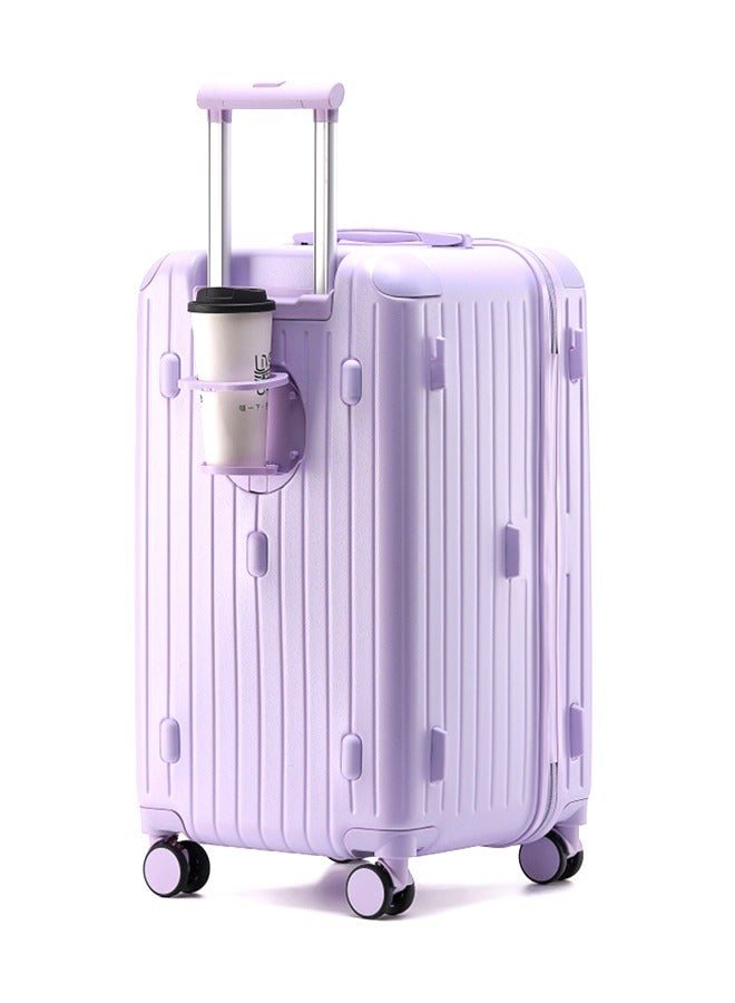 LIGHTGO 7610 purple suitcase ABS mix PC Suitcase Trunk case check in luggage 27inch with TSA travel case - Image 3