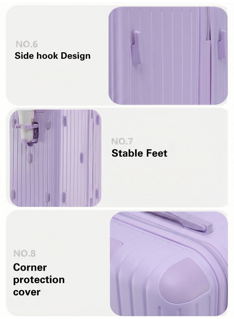 خفيفة الذهاب الأمتعة 7610 حقيبة بنفسجية حقيبة كمبيوتر حقيبة أمتعة مكتبية مع TSA للسفر مقاس 27 بوصة - Image 5