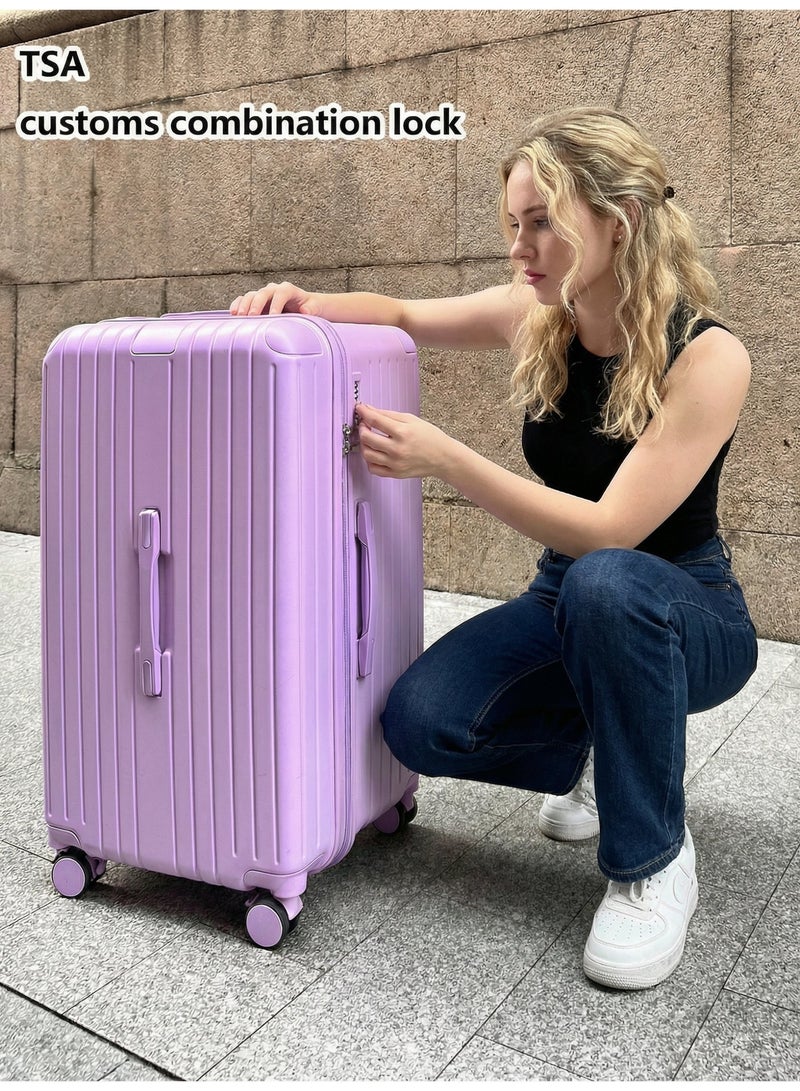 خفيفة الذهاب الأمتعة 7610 حقيبة بنفسجية حقيبة كمبيوتر حقيبة أمتعة مكتبية مع TSA للسفر مقاس 27 بوصة - Image 2