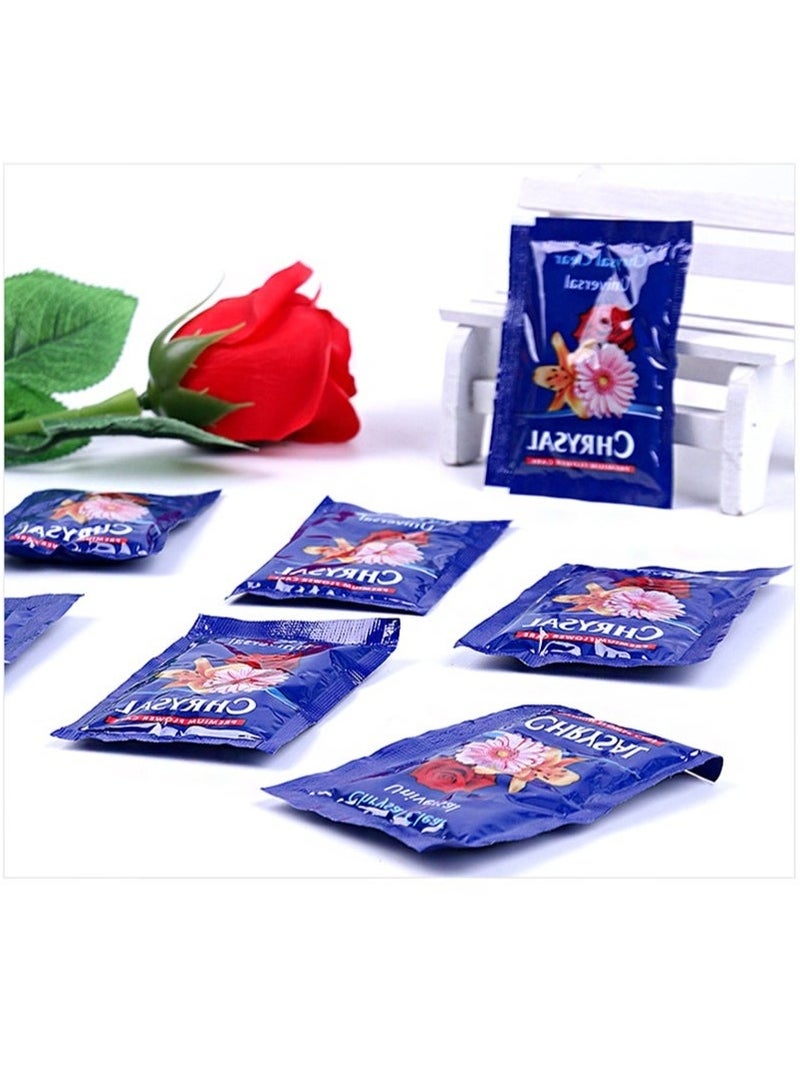 كريسال عبوات طعام شفافة للزهور لتنسيق الزهور والباقات، لوازم تنسيق الزهور الطازجة، مواد حافظة للزهور ومحلول مغذي لإطالة عمر الزهور (5 جرام، 10 عبوات) - Image 5