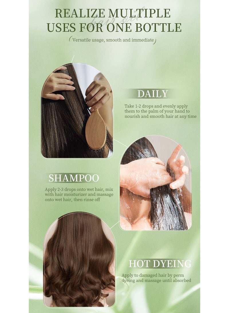 QANZIRE Rosemary Hair Oil Hair Care Essence Promotes Hair Growth, Strengthens Hair, Nourishes The Scalp, Is Light And Non-Greasy, Improves Scalp Circulation, Suitable for Both Men and Women - Image 5